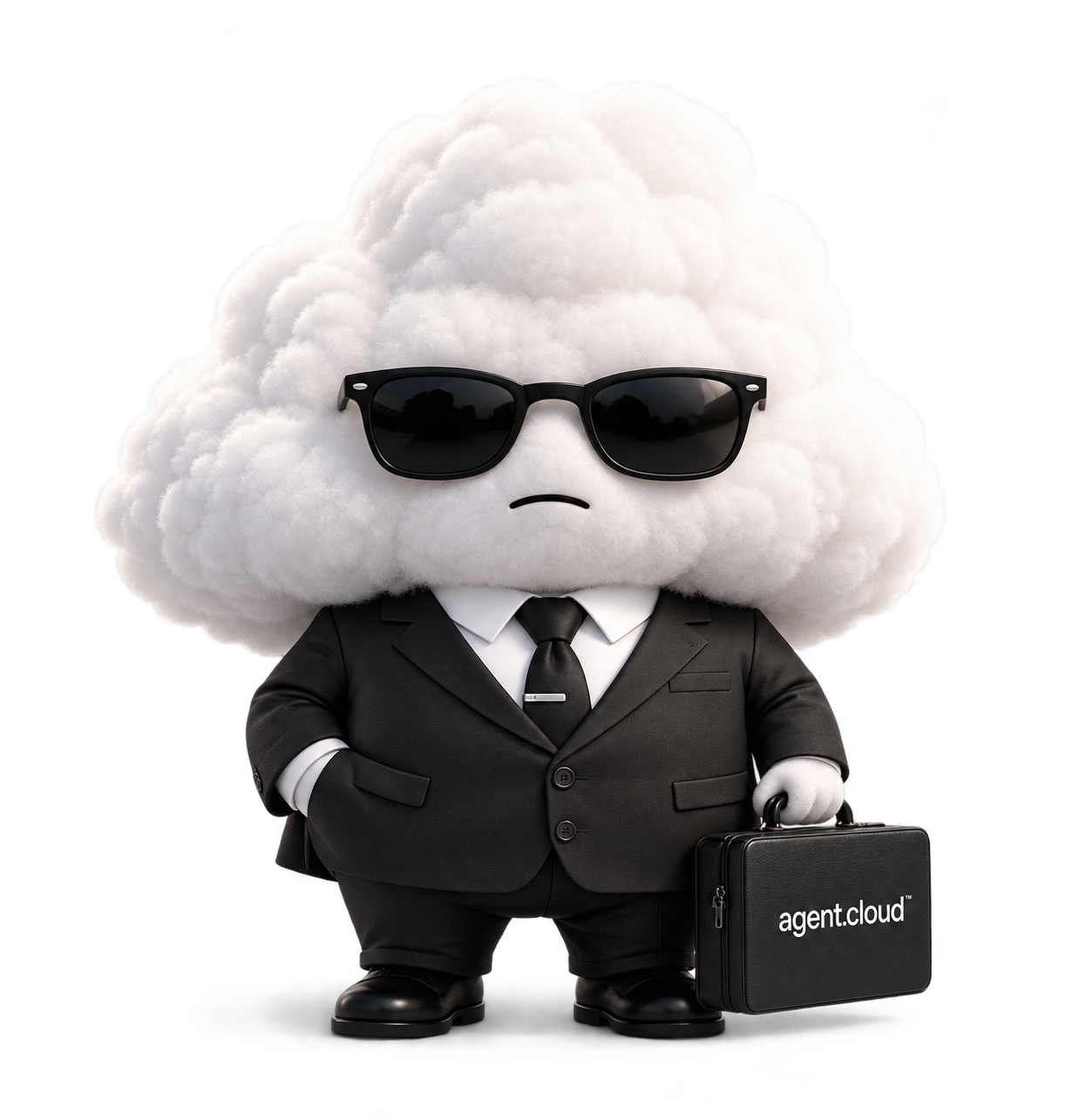 Agent Cloud stands ready with a briefcase